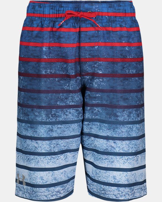 Boys' UA Ocean Foam Gradient Volley Shorts, Blue, pdpMainDesktop image number 0